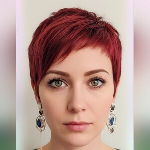 Asymmetrical Raw Kyanite & Garnet Sterling Earrings